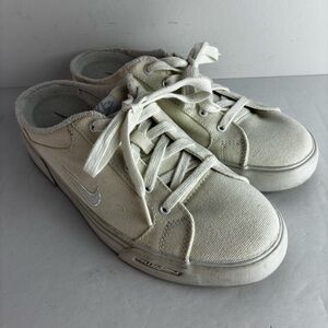 Nike Vintage 2005 Hermosa White Canvas Slip-On Mules w/Laces